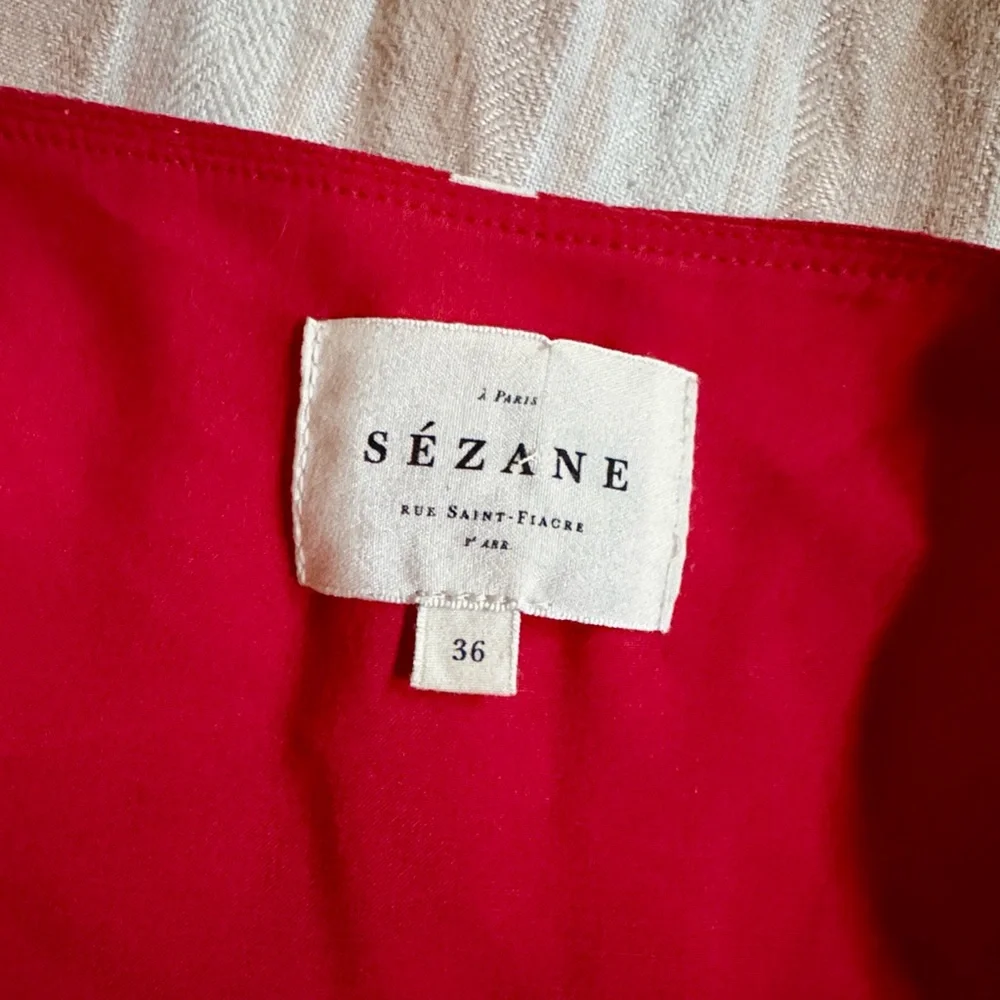Sezane Laura Wrap Dress in Red Bouquet - Picture 5 of 7